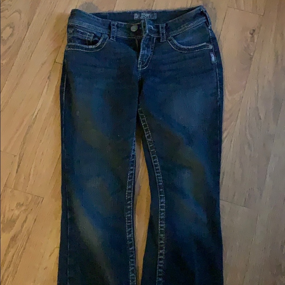 EUC silver jeans